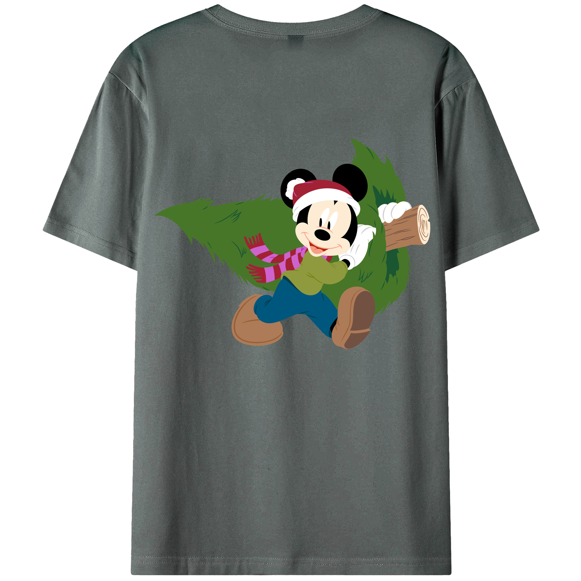 （画像用） ミッキーマウス Mickey Mouse 綿100％半袖Tシャツ（背面プリント）